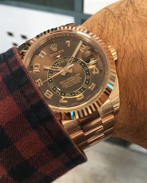 rolex chocolate sky-dweller price|rolex gold sky dweller price.